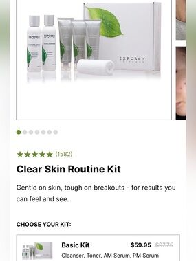 Clear Skin Routine Kit - White & Green